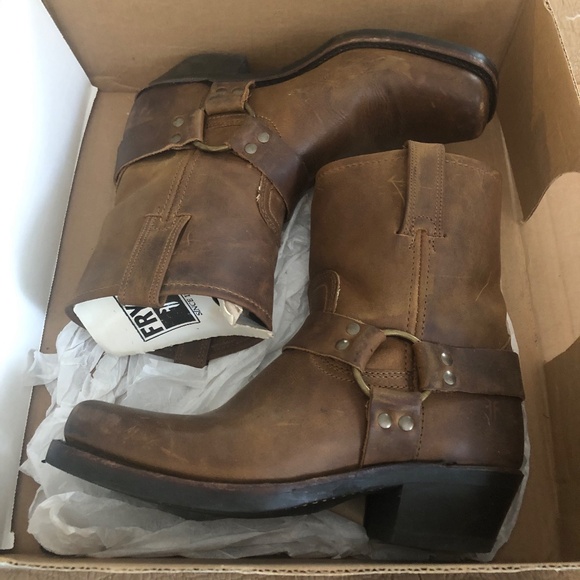 Frye Woman Harness Boots Brown Size 7.5 - Picture 2 of 8